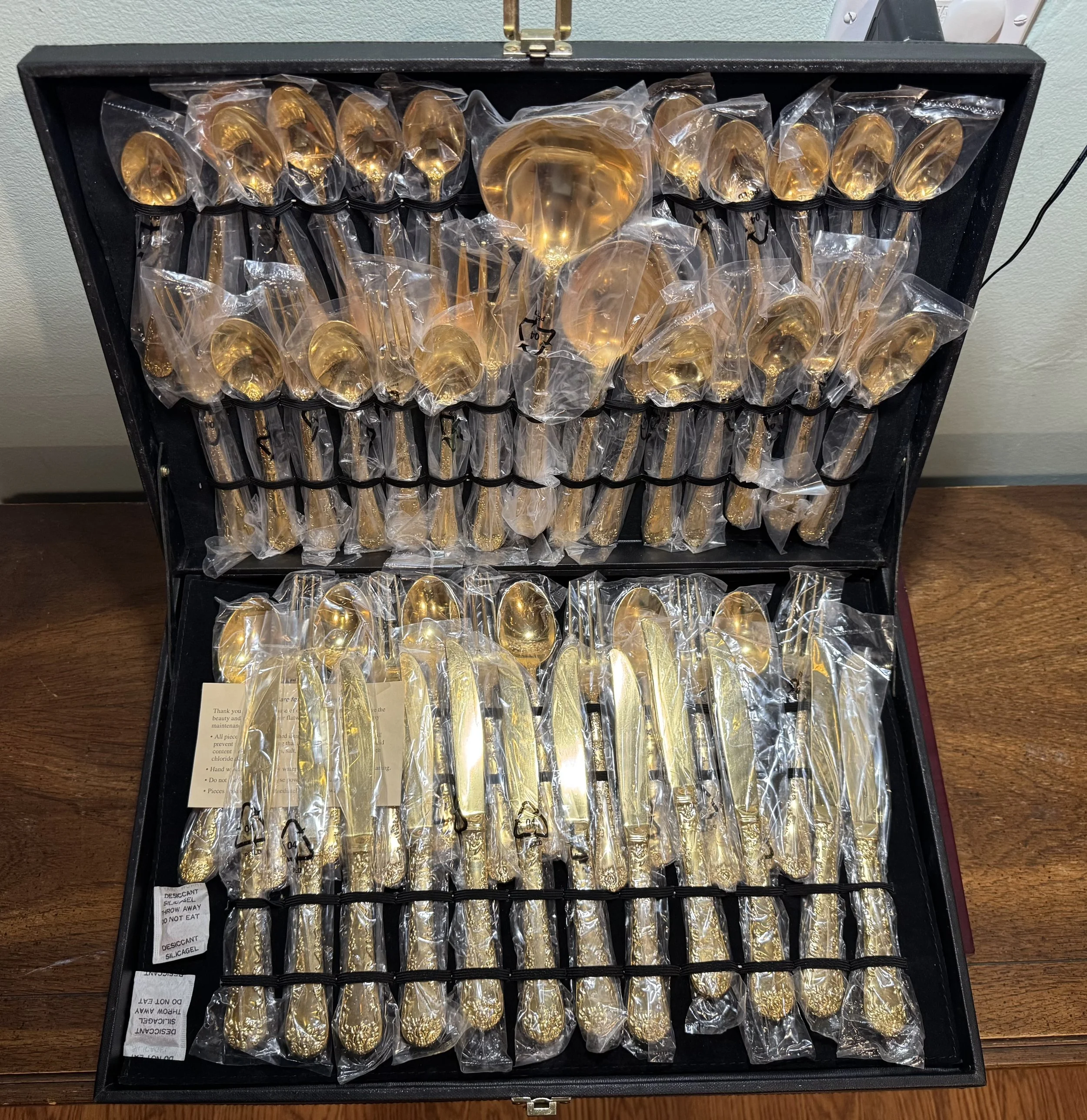 International Silver Co. Flatware Set (Gold Plated)