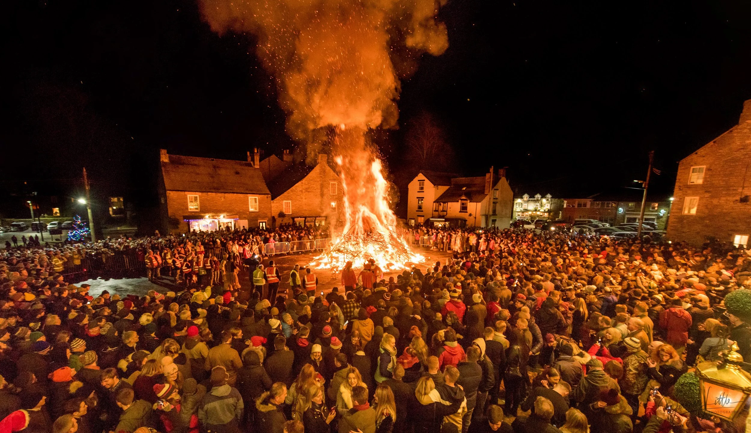 Allendale bonfire New years eve part of the Tar Barrel or B'arl celebration. Photo by James Little Photography