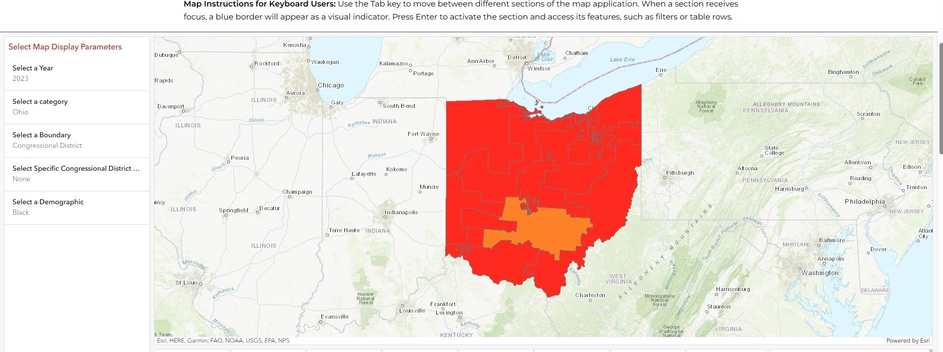 heat map of PAD, peripheral arterial disease in ohio lee kirksey md vascular surgeon cleveland clinic