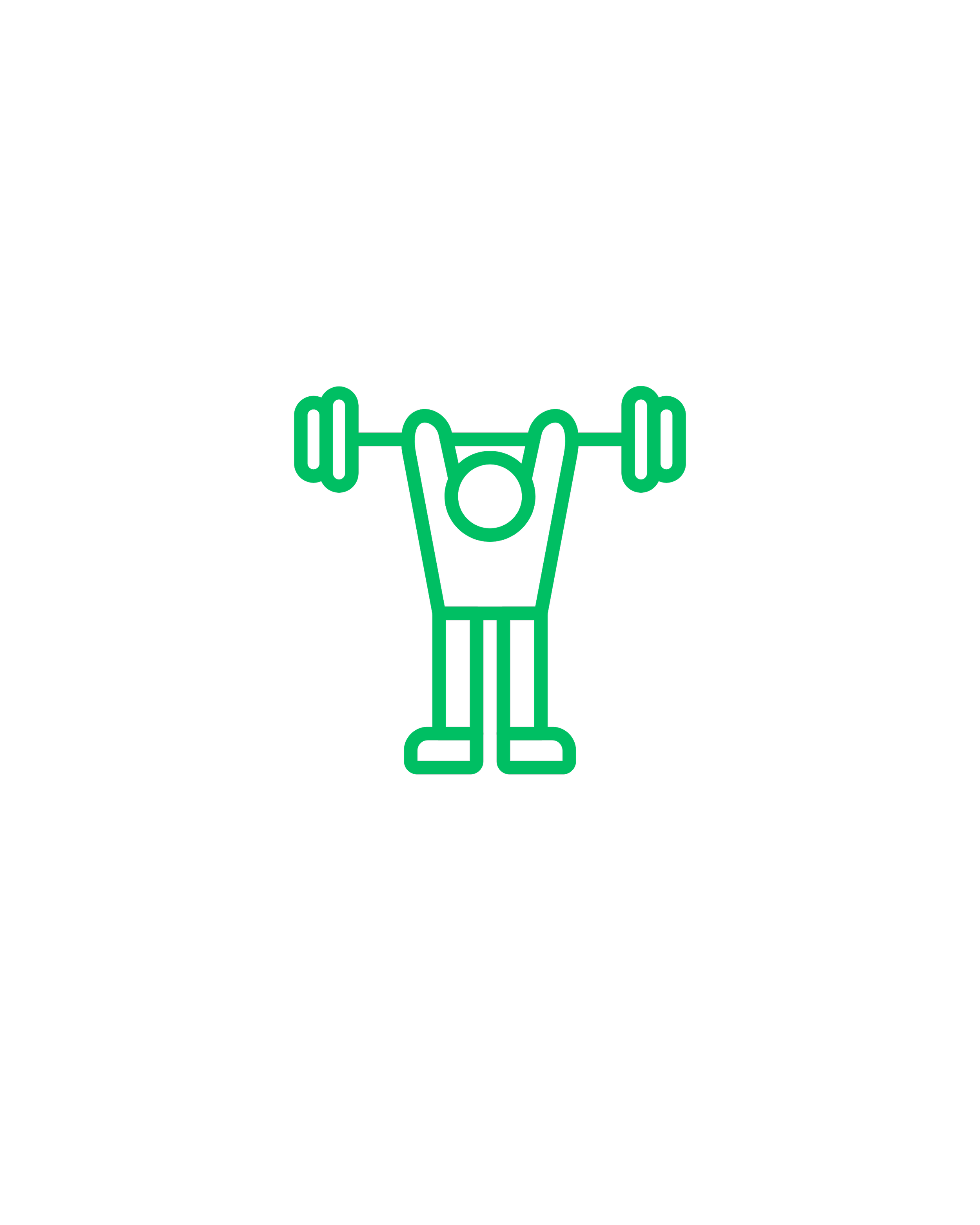 Neon outline of a person lifting a dumbbell with both arms.