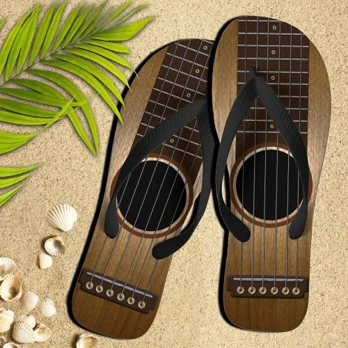 custom guitar flip flops shoes sandals footwear