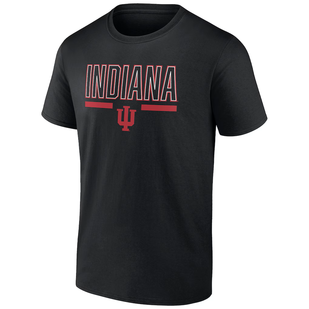 mens black indiana hoosiers classic inline team t-shirt