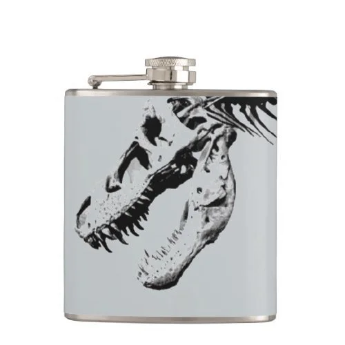 tyrannosaurus rex hip flask drinking alcohol wine