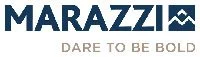 Marazzi logo with blue text and a mountain-like icon, and the slogan 'Dare to Be Bold' beneath.