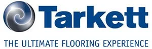 Tarkett logo with the slogan 'The Ultimate Flooring Experience'
