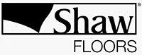 Shaw Floors logo with a black and white color scheme.