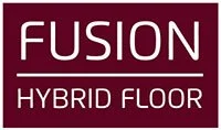 Fusion Hybrid Floor logo on a dark background.