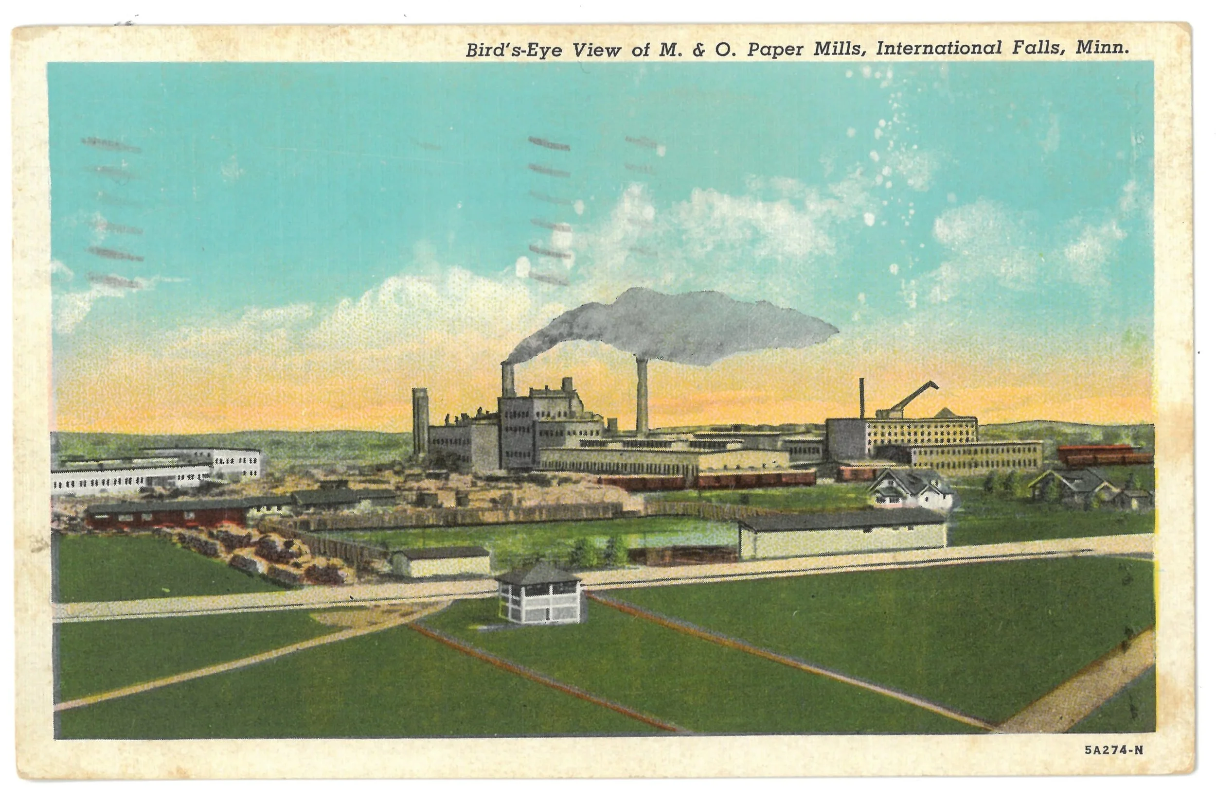 Bird’s-Eye View of M. &amp; O. Paper Mills