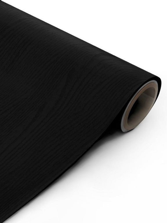 PAINTED WOOD BLACK VINYL WRAP PWB320

