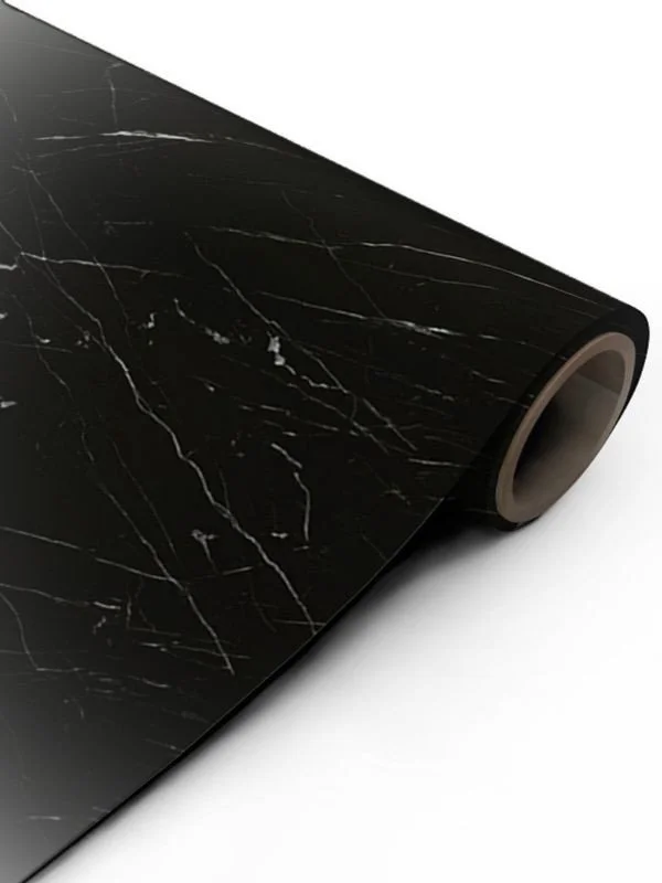 ROYAL BLACK SATIN MARBLE VINYL WRAP RBSM41
