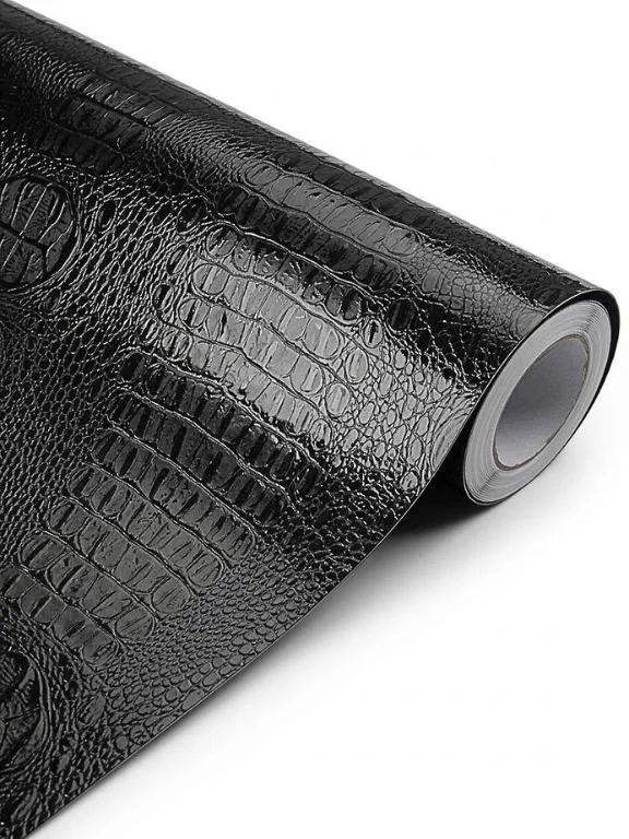 BLACK CROCODILE SKIN VINYL WRAP - BCS243
