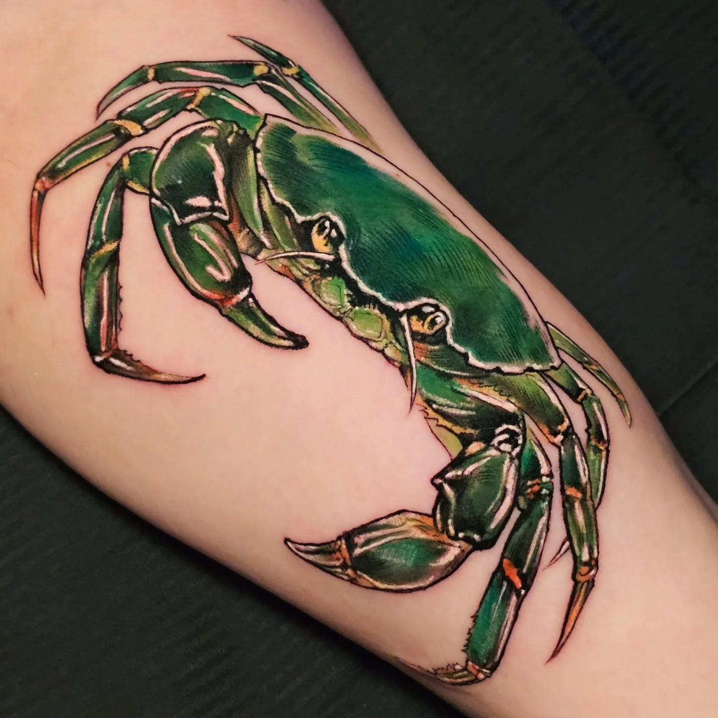 Lil crab for Kai

#mikazetattoo #colortattoos #denvertattooartist #crabtattoo #arvadatattooartist c
customtattoo