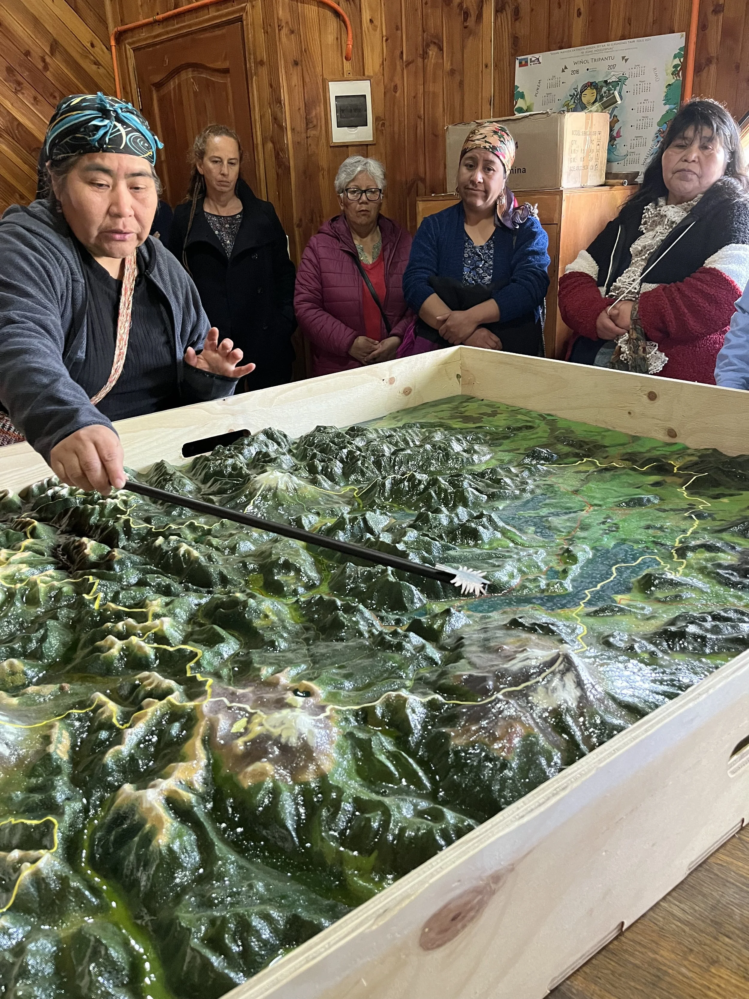 Close-up of an official document with the title in Spanish and a small coat of arms or emblem at the top left corner. The document appears to be related to the municipality of Panguipulli.