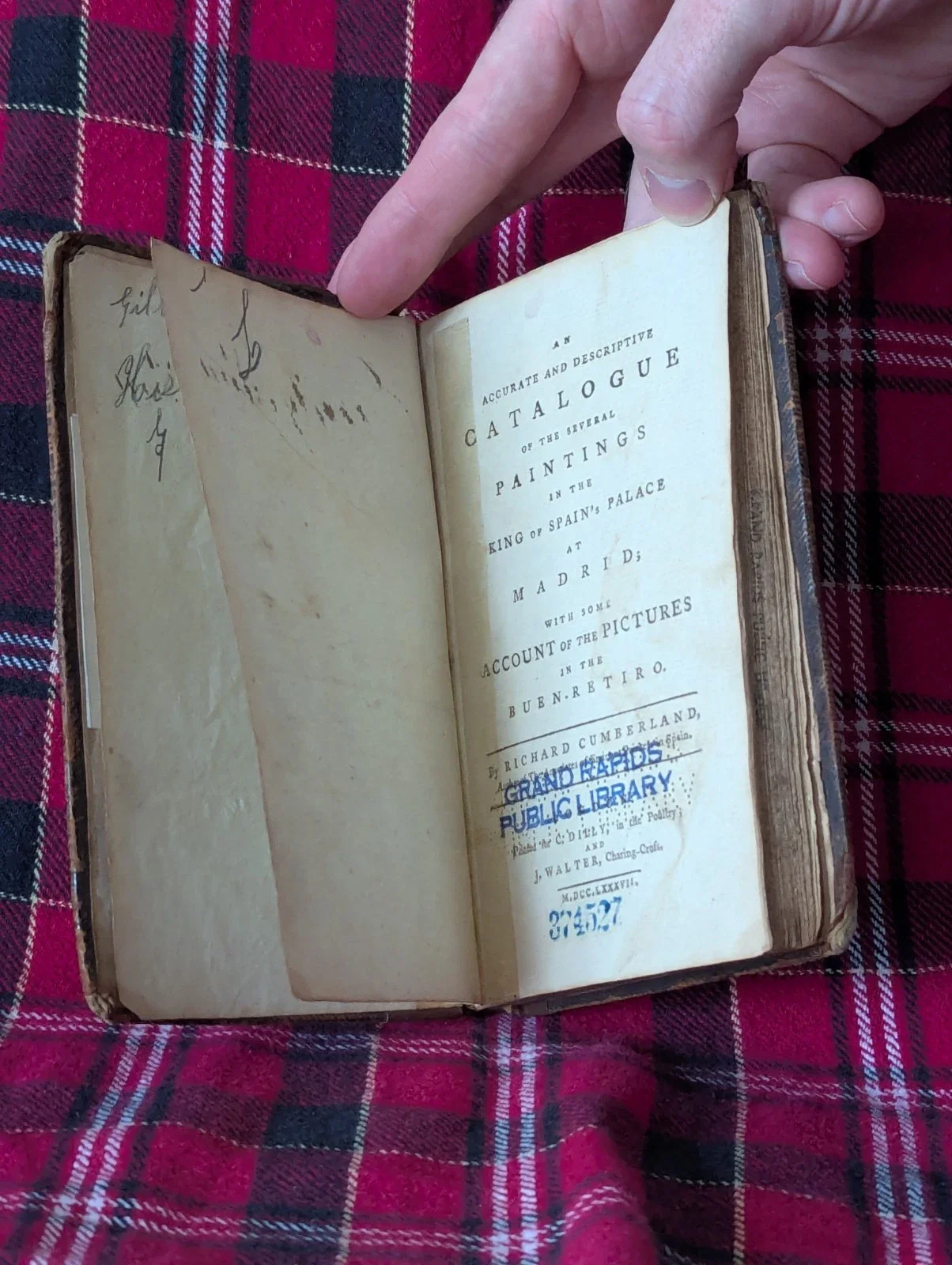 Catalogue of the Several Paintings in the King of Spain Cumberland 1787 US $642.51