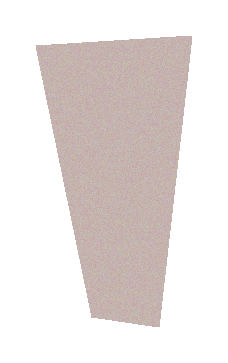 A brown, 3D cone shape with a black background.