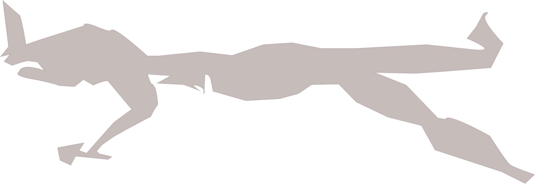 Silhouette of a human figure in sleeping position.
