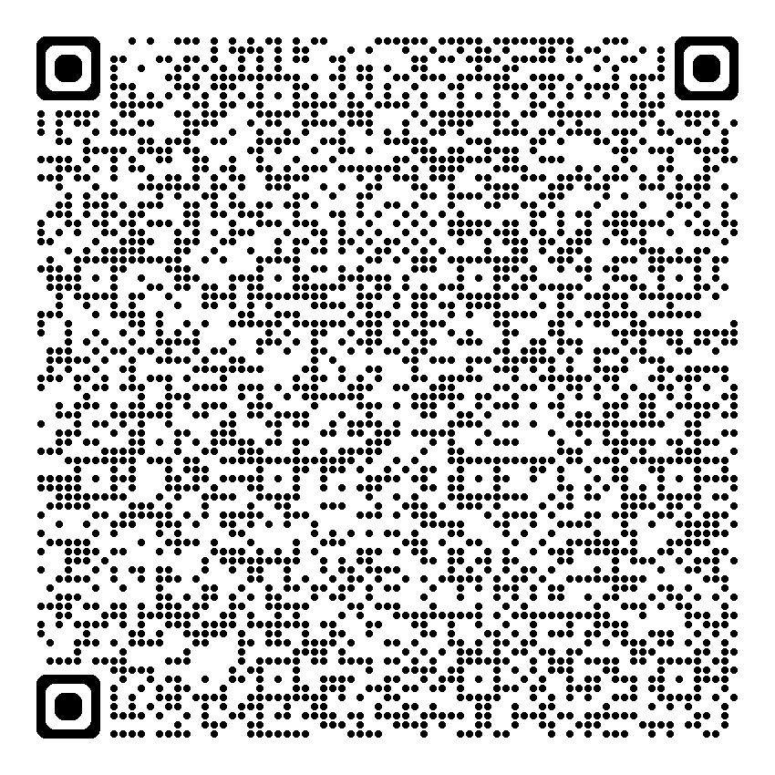 A square QR code with black dots on a white background.