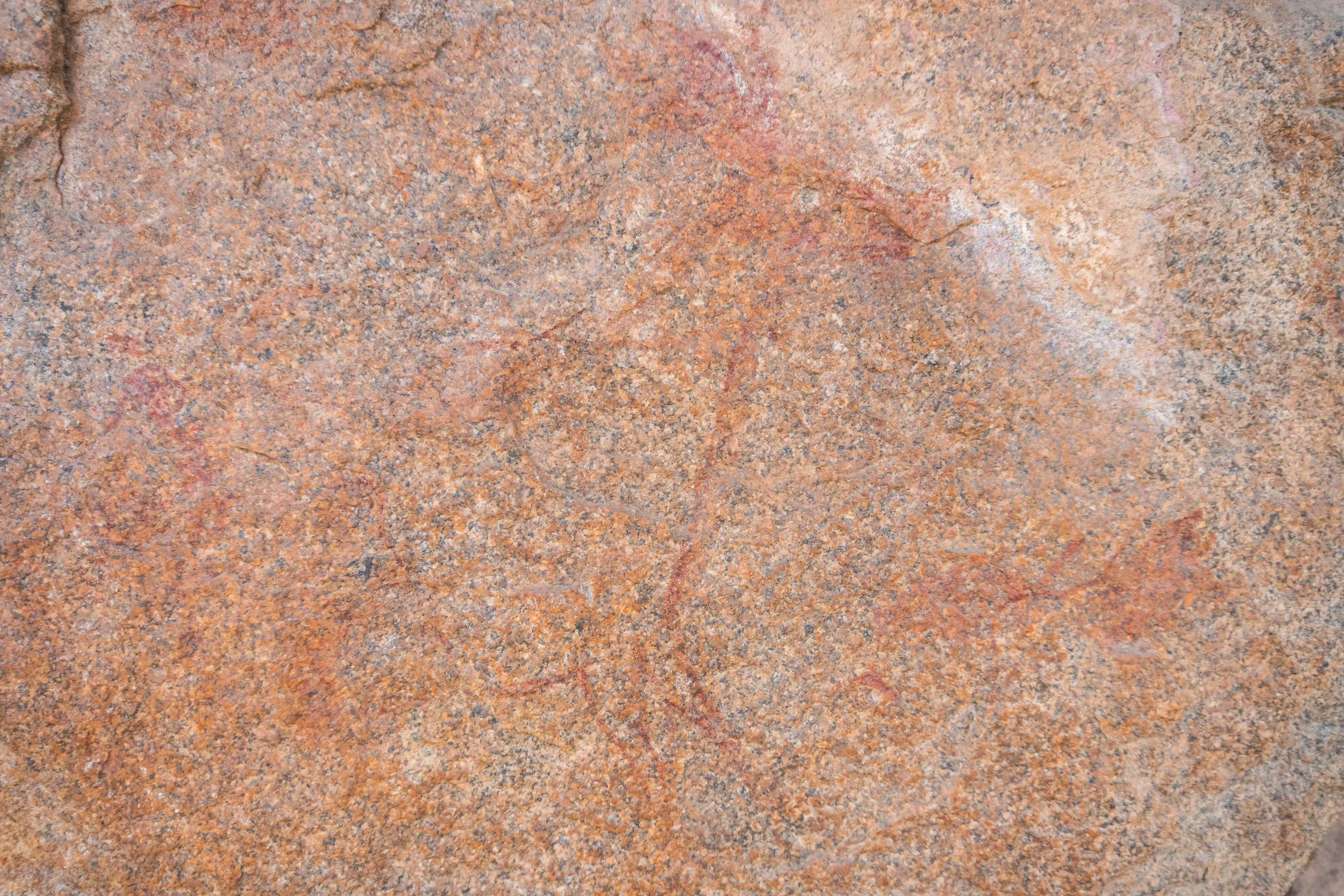 Close-up of a textured reddish-brown stone or rock surface.