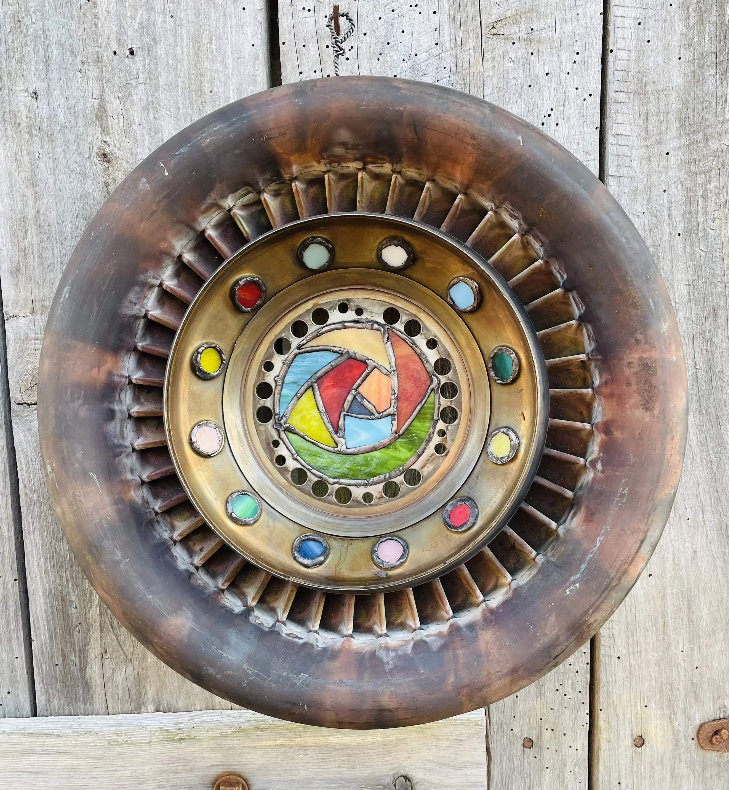 Stained Glass in Helicopter Engine Part