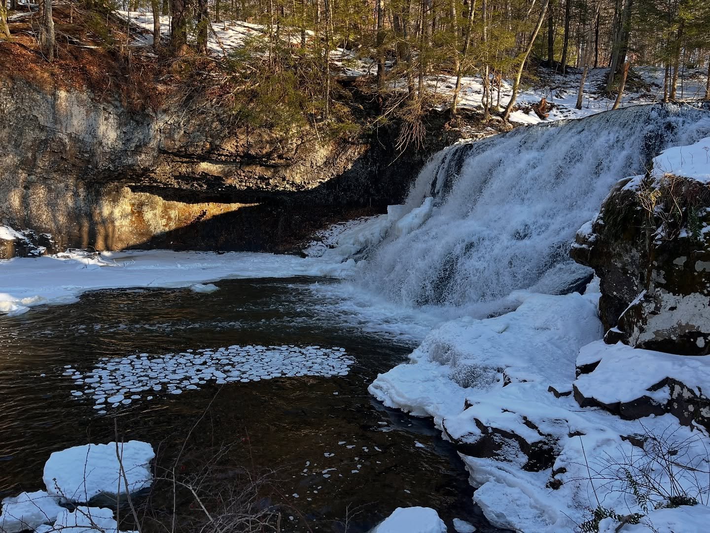 The beauty of New England in the winter, there&rsquo;s no place like it. From a short trip today to Wadsworth Falls State Park in Middlefield, CT. Don&rsquo;t let the cold weather keep you inside, unless you&rsquo;re listening to our podcast! And be 