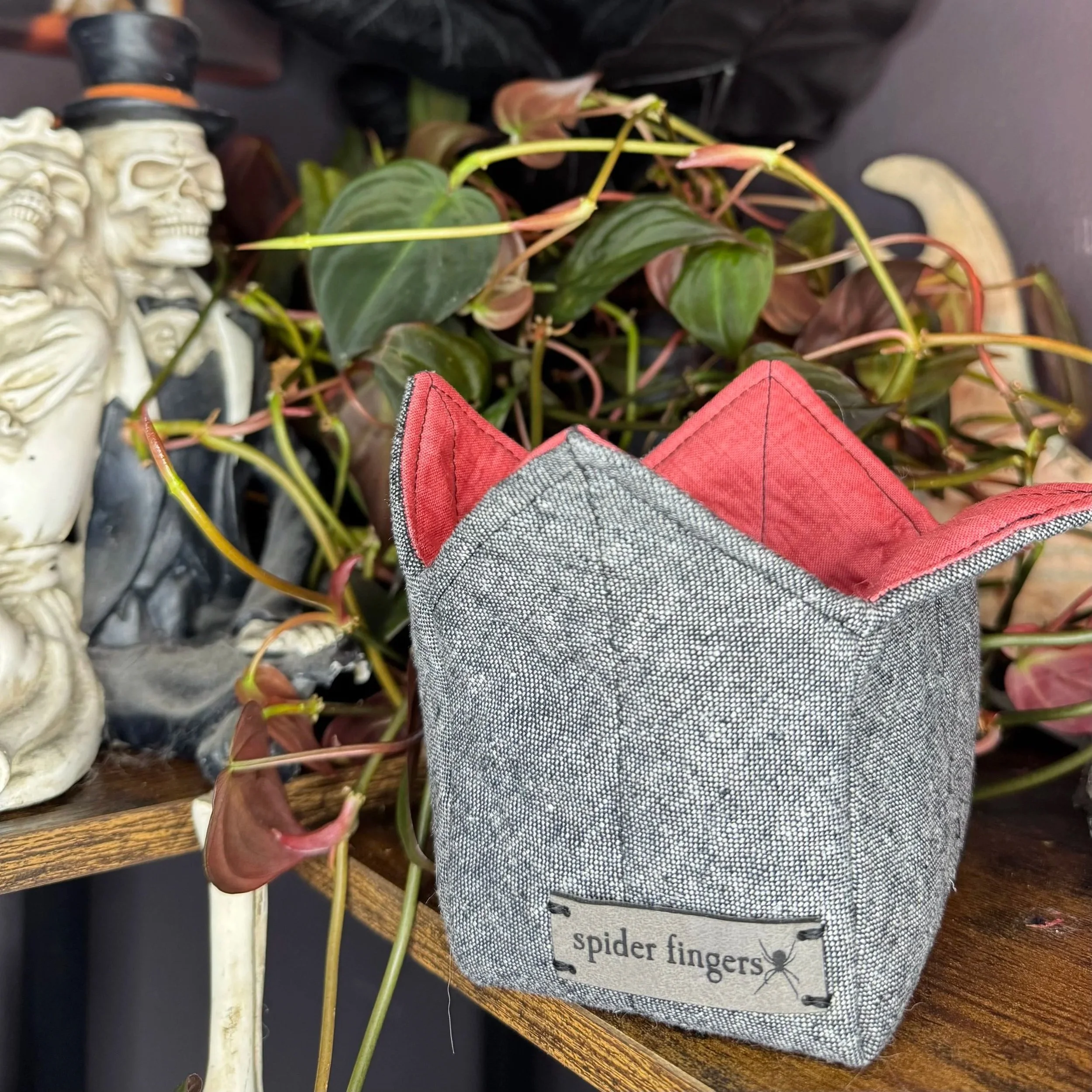 ice cream pint cozie | gray & pink