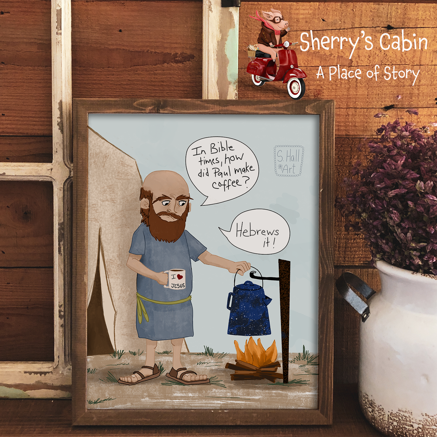 Paul and the Coffee “Hebrews It” Comic Art Print | 8x10