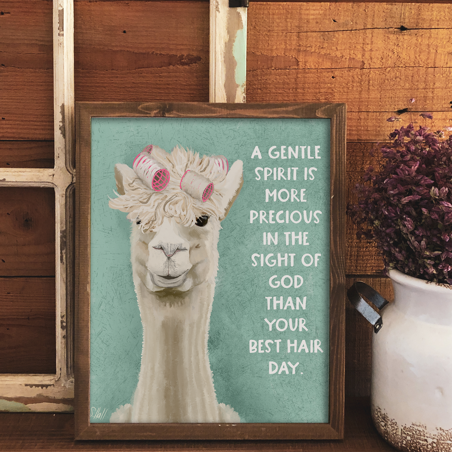Alpaca Gentle Spirit is Better than the Best Hair Day Art Print | 8x10