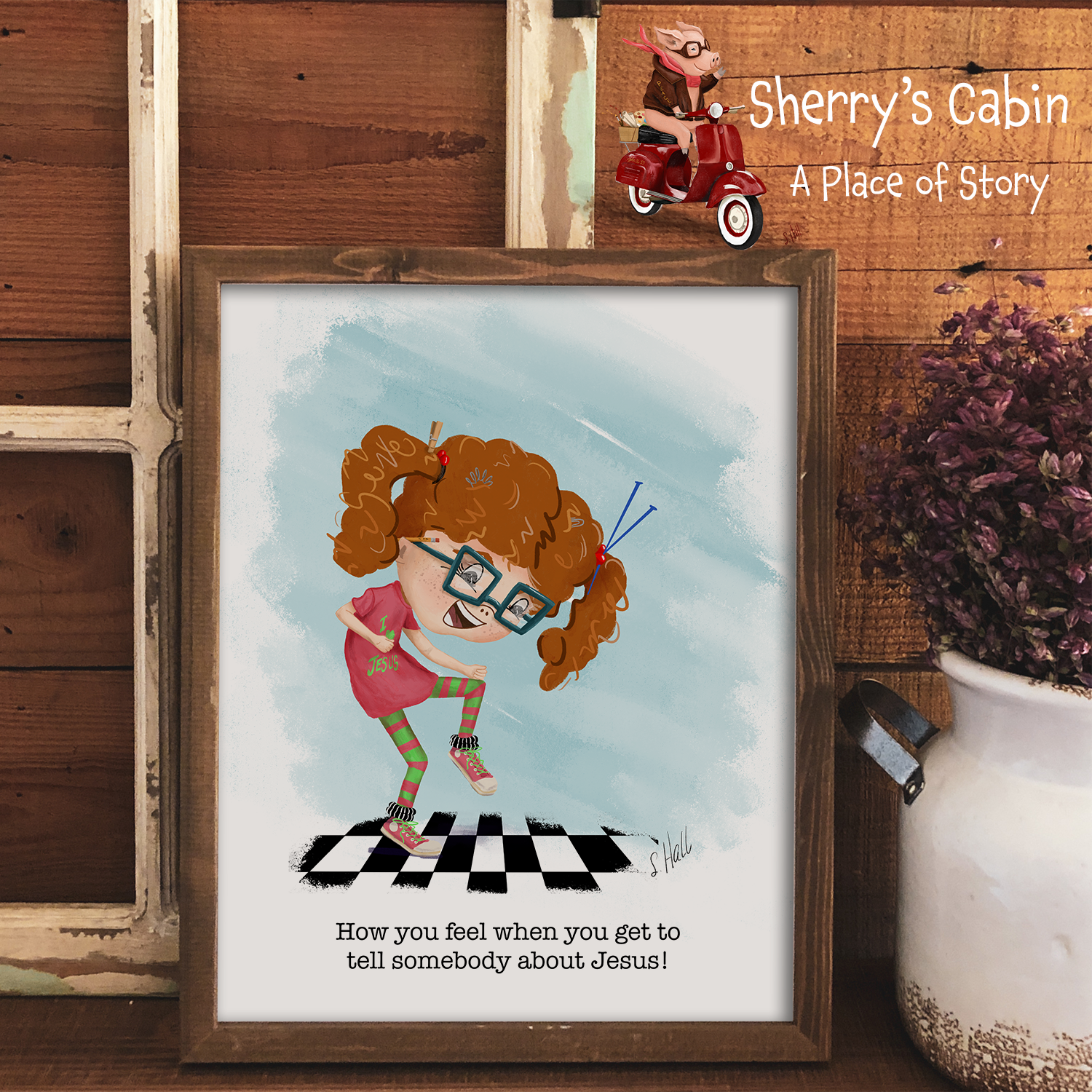 Ruby Ann Fist Pump for Jesus Art Print | 8x10