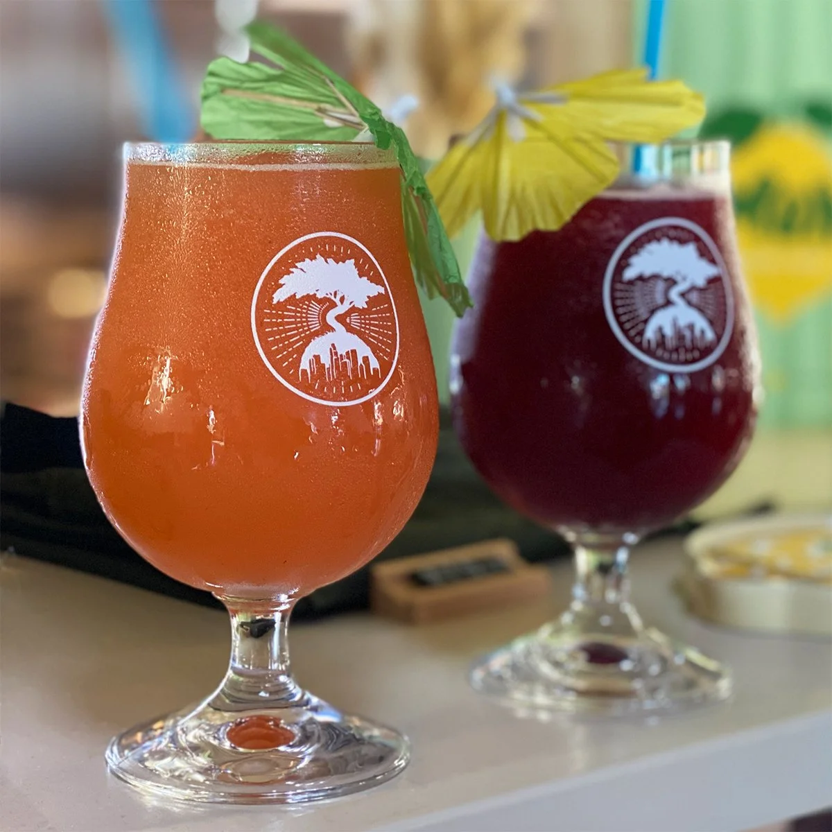 Two hard slushees, a collaboration with Limoné at Glendora Public Market.