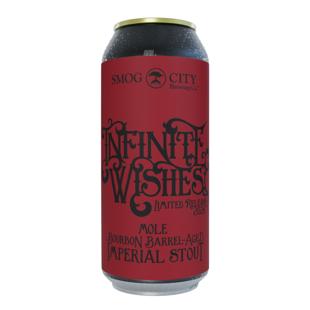 Smog City Infinite Wishes Molé bourbon barrel-aged imperial stout craft beer can