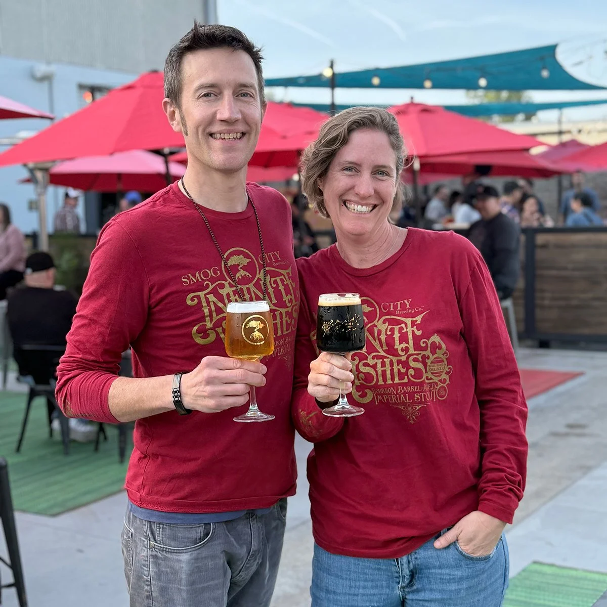 Jonathan and Laurie Porter, owners of Smog City Brewing Co.