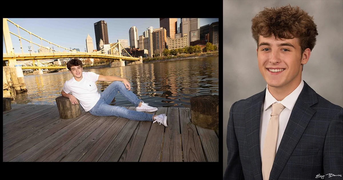 High School Senior Pictures in Pittsburgh Casual Session + Formal Yearbook Photos Included