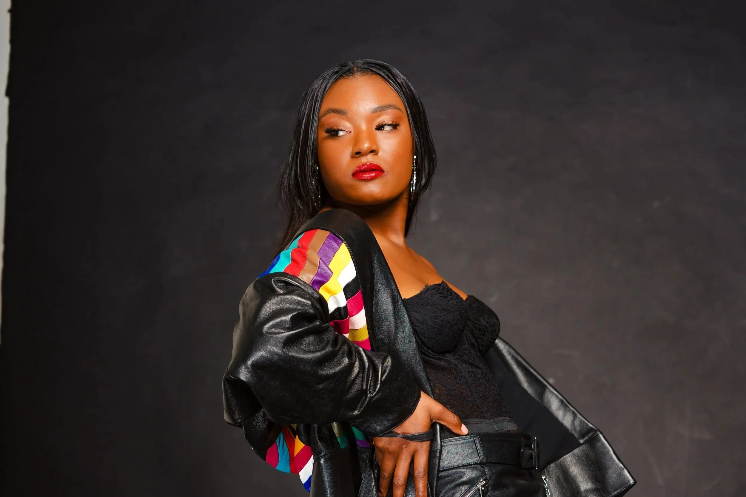 Female model looking off camera