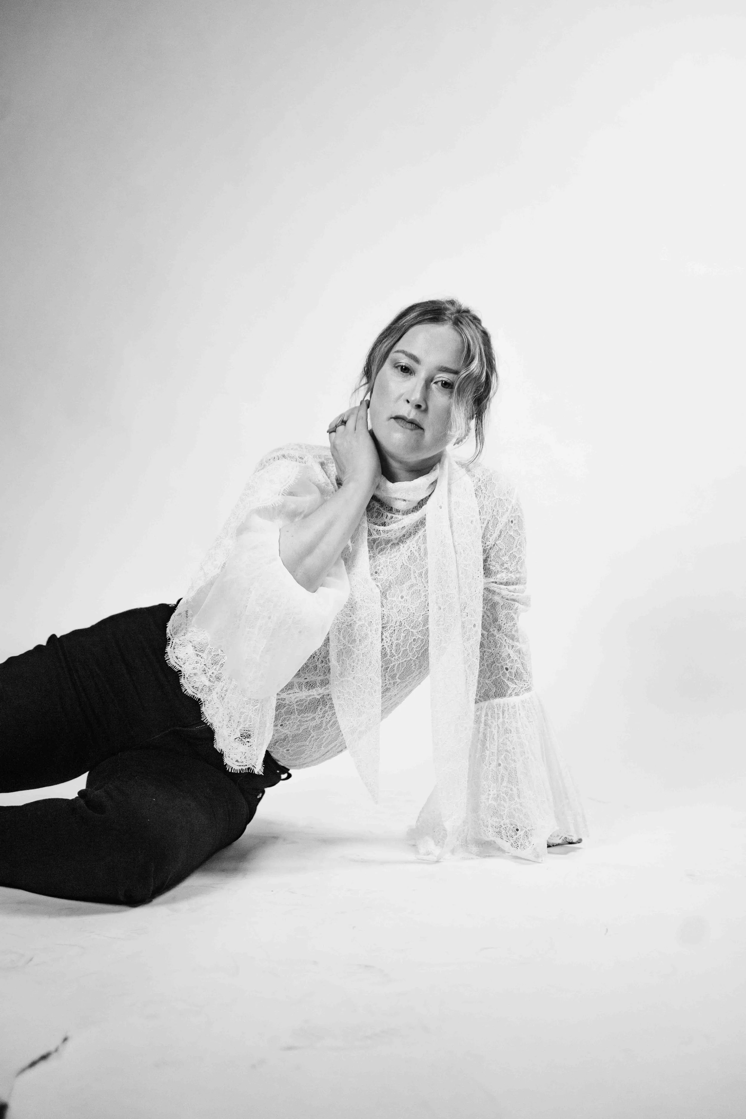 female model looking at camera