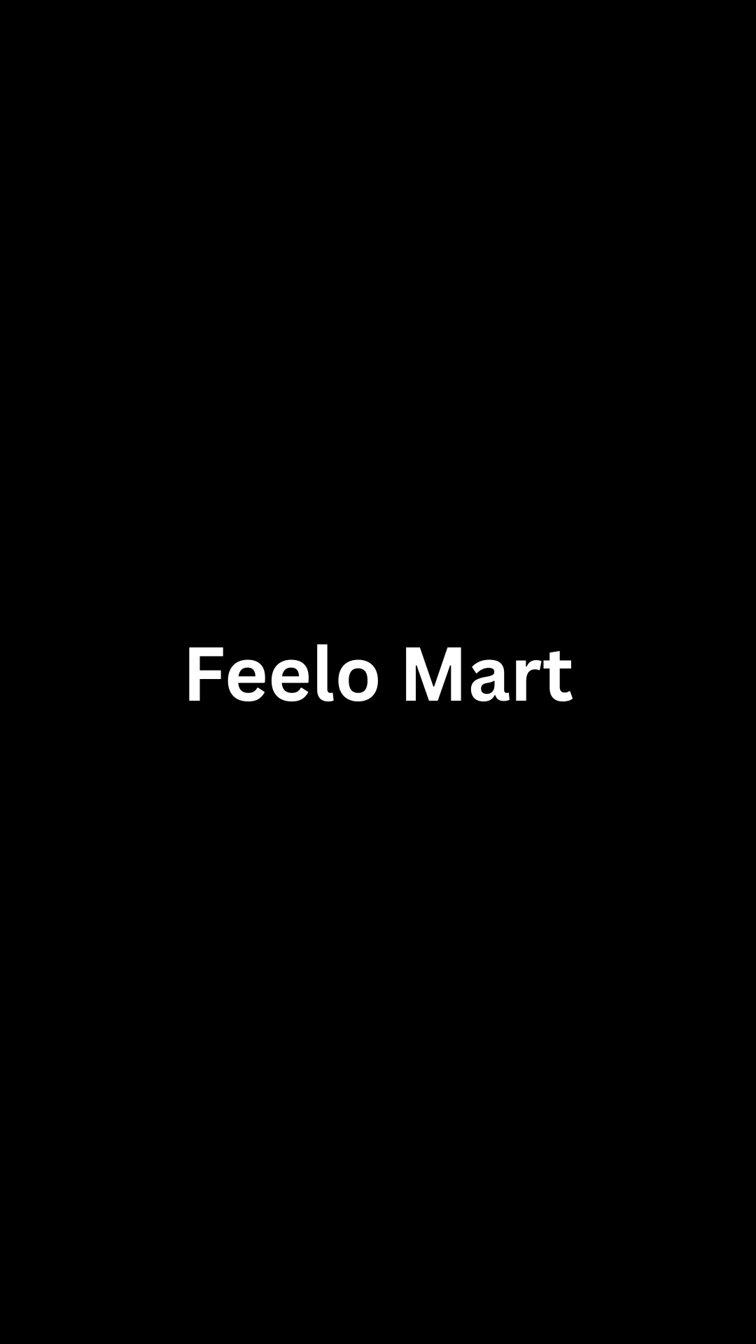 Black background with white text reading 'Feelo Mart' in the center.