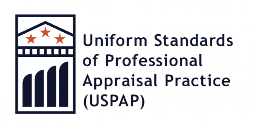 USPA logo with three red stars and the name of the organization, Uniform Standards of Professional Appraisal Practice.