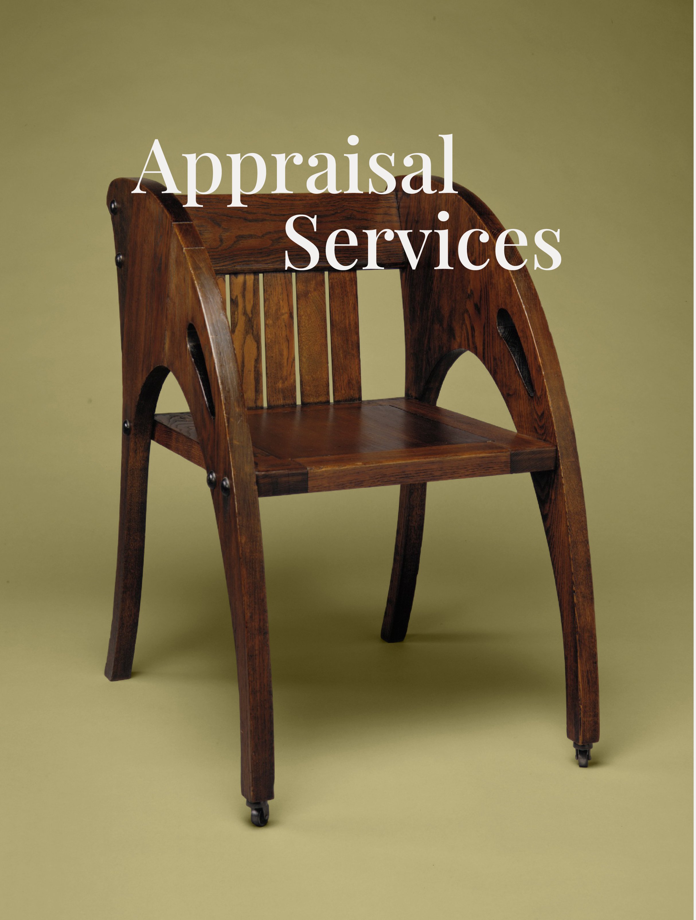 A wooden high chair with safety straps on caster wheels, set against a pale green background.