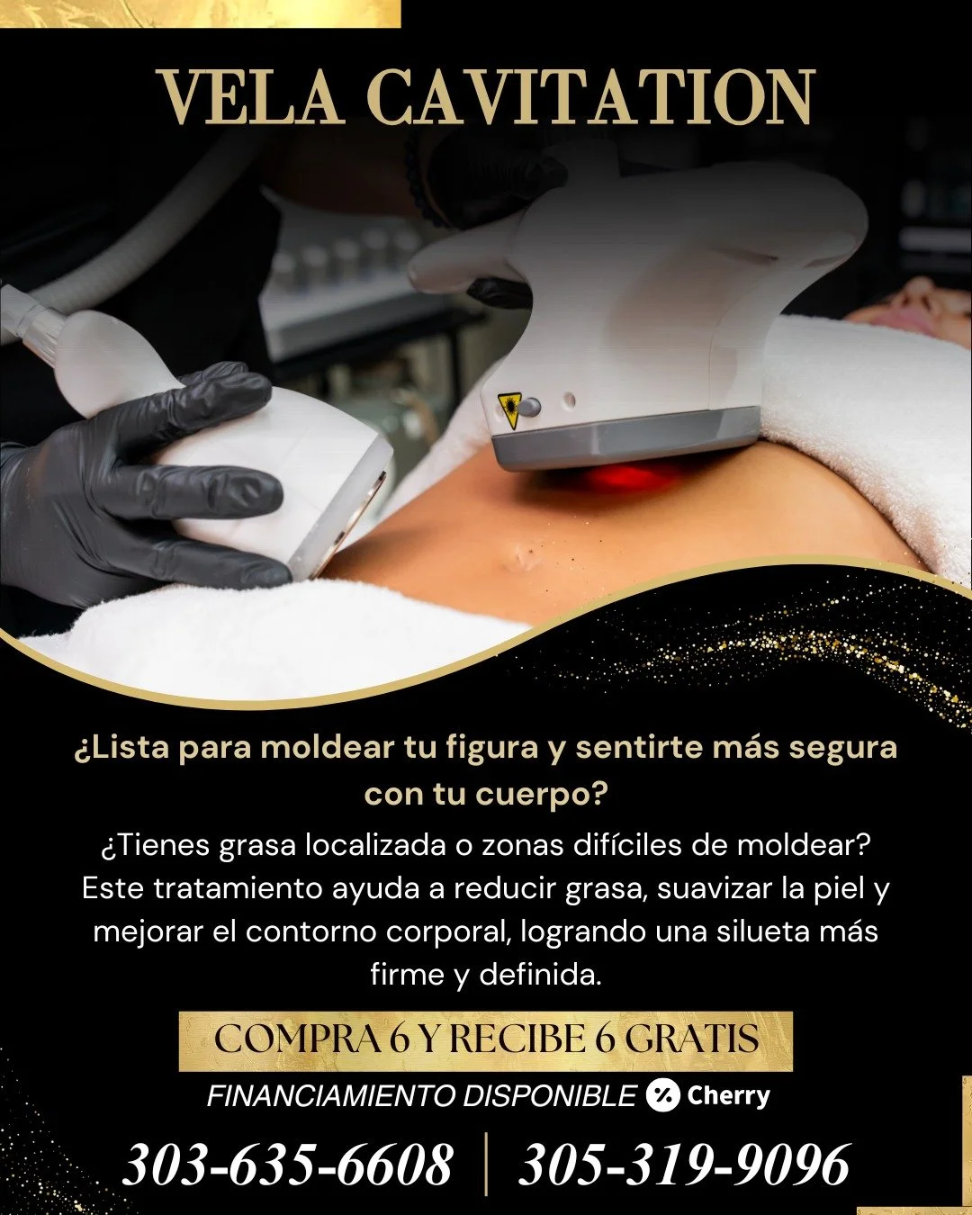 ✨ Dile adi&oacute;s a la grasa localizada y hola a una silueta m&aacute;s definida.

Nuestro tratamiento Vela-Cavitaci&oacute;n ayuda a reducir acumulaciones de grasa, suavizar la piel y mejorar el contorno corporal para resultados visibles y progres