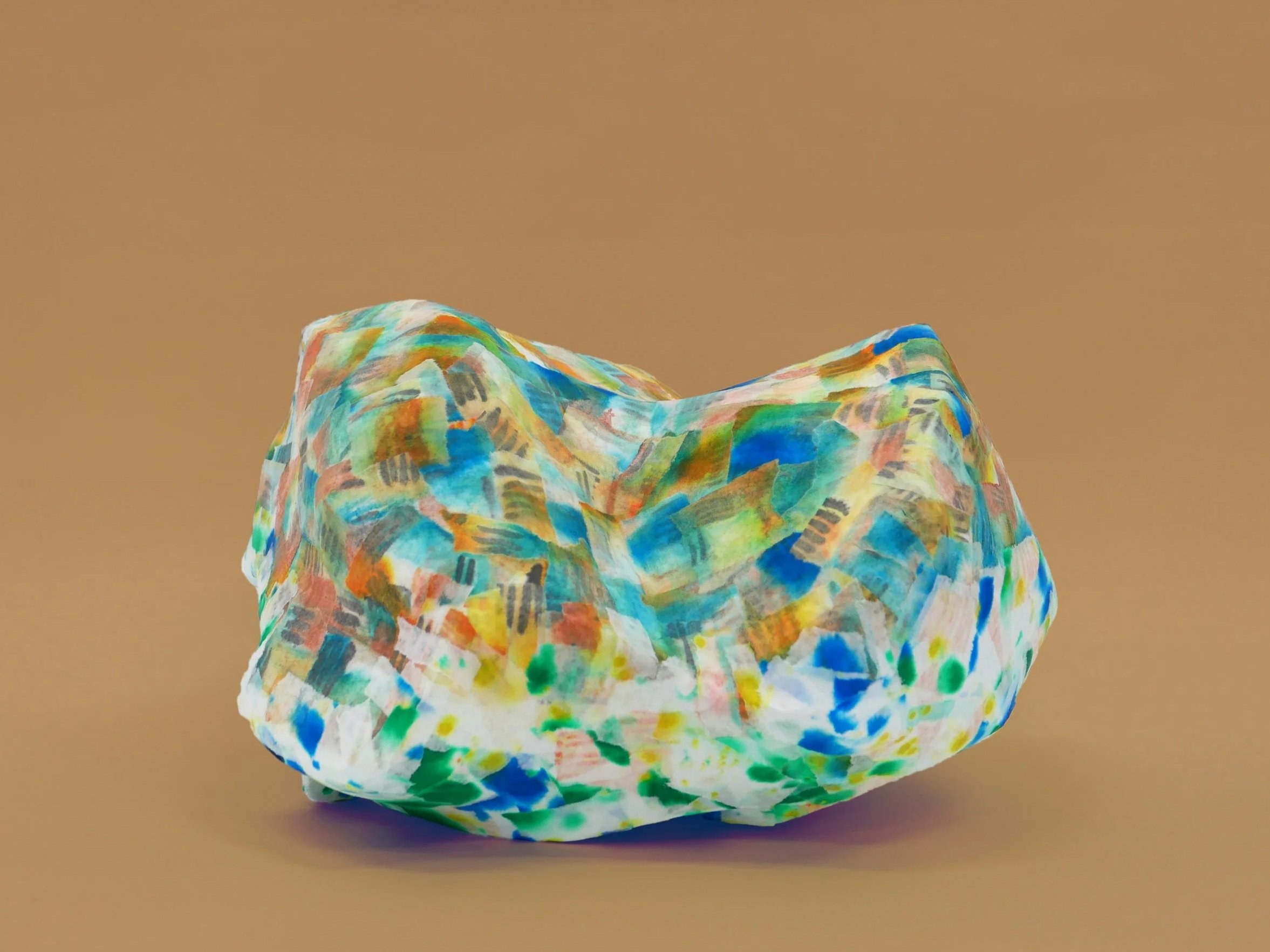 Unspecified Object 03, 2023 – papier mâché, acrylic paint