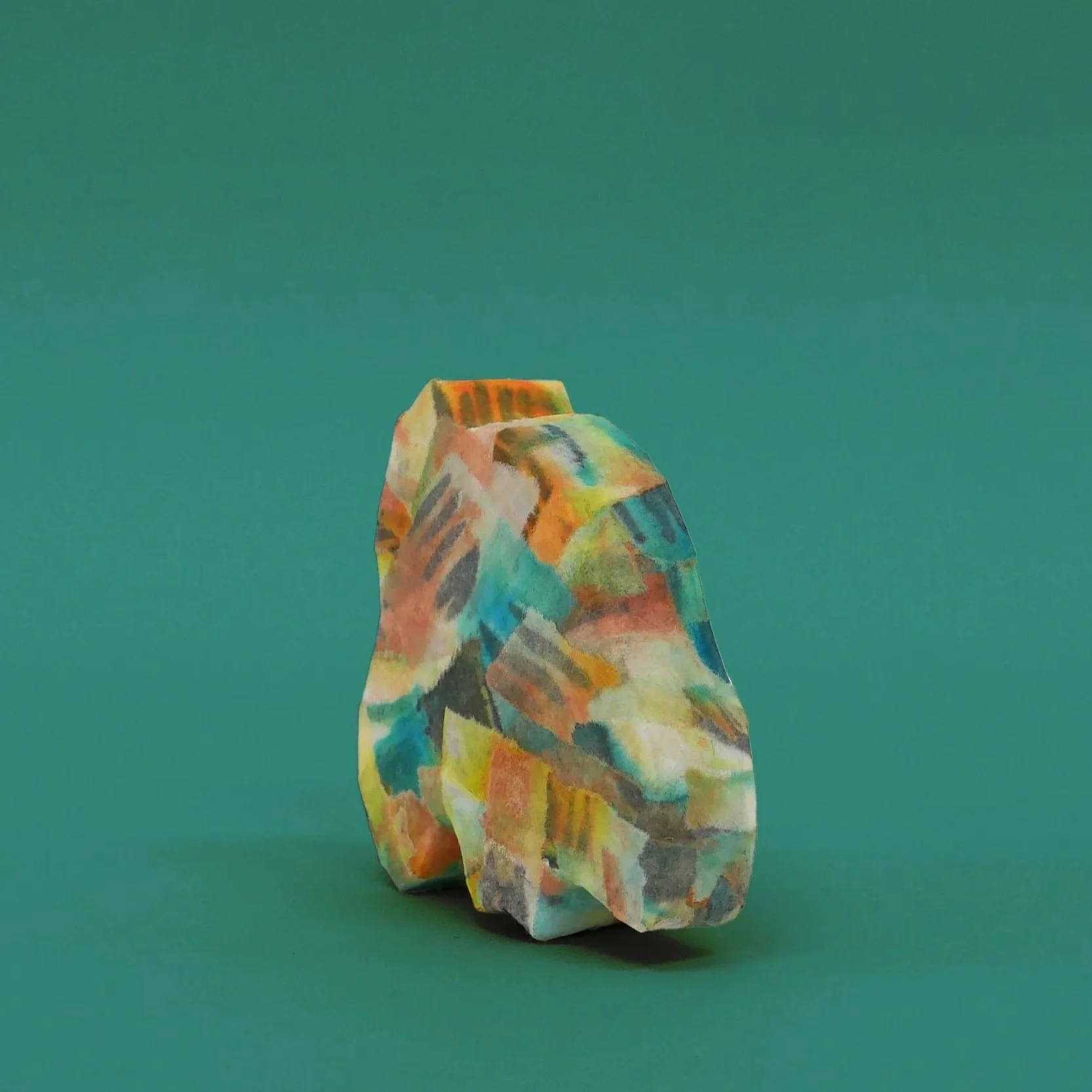 Unspecified Object 06, 2023 – papier mâché, acrylic paint