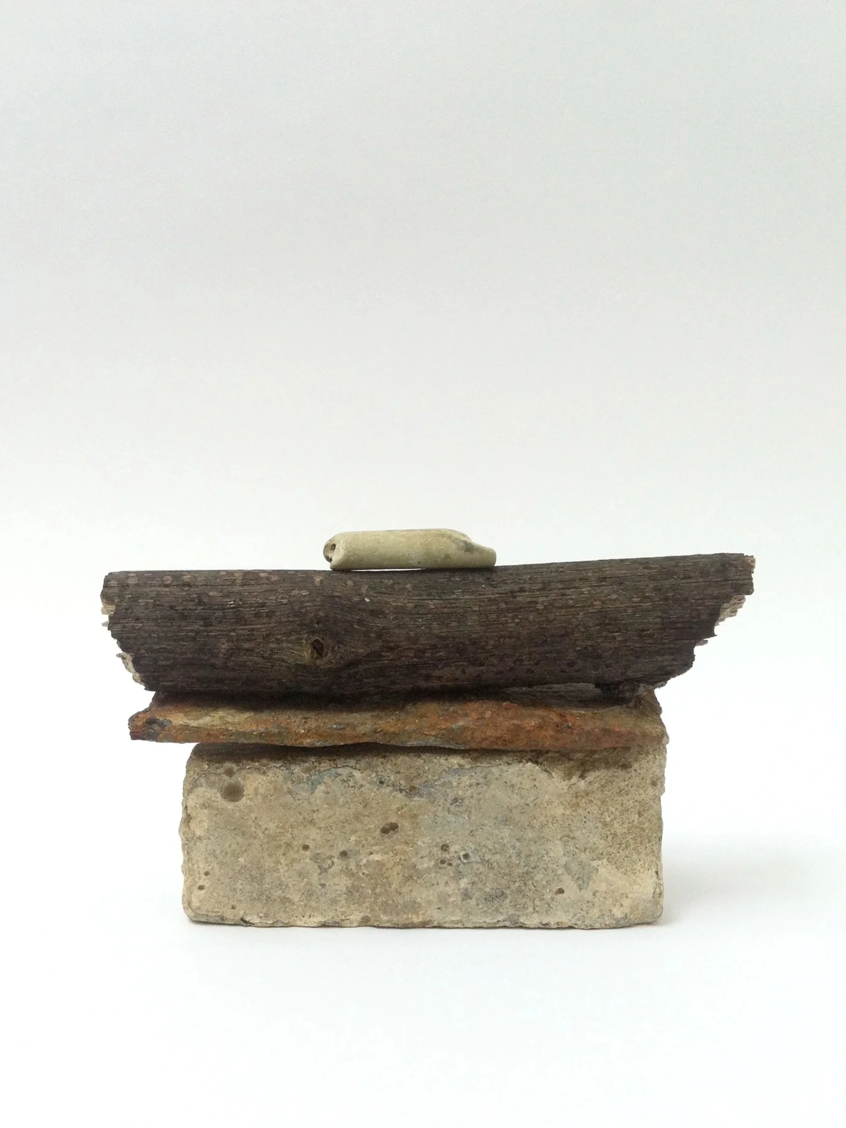 Untitled (Mudlarkin), 2014, Stone, wood, steel