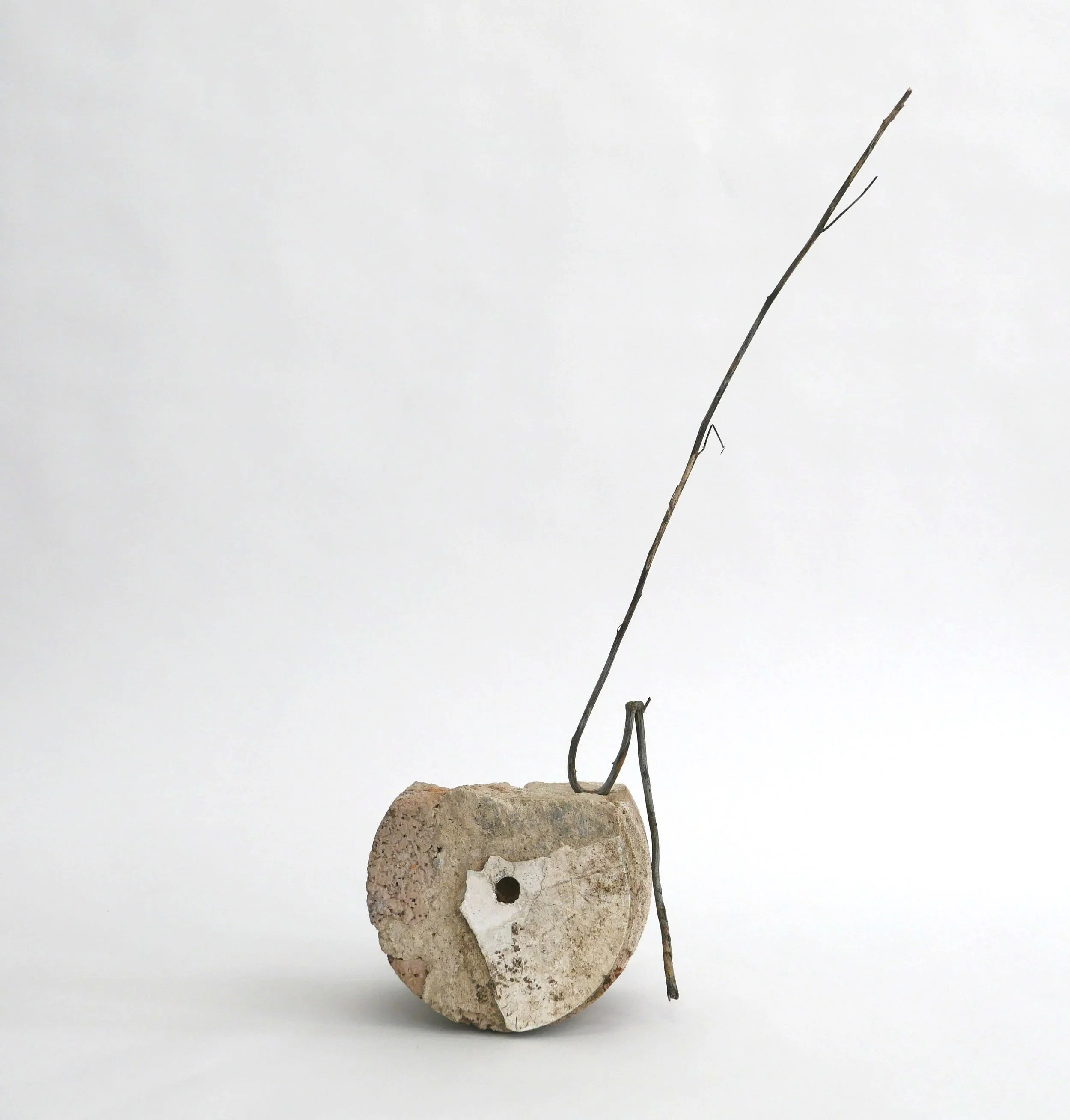 Proposal Nr. 01 (altar), 2015, Wooden stick, concrete, plaster, 65x40x12 cm 