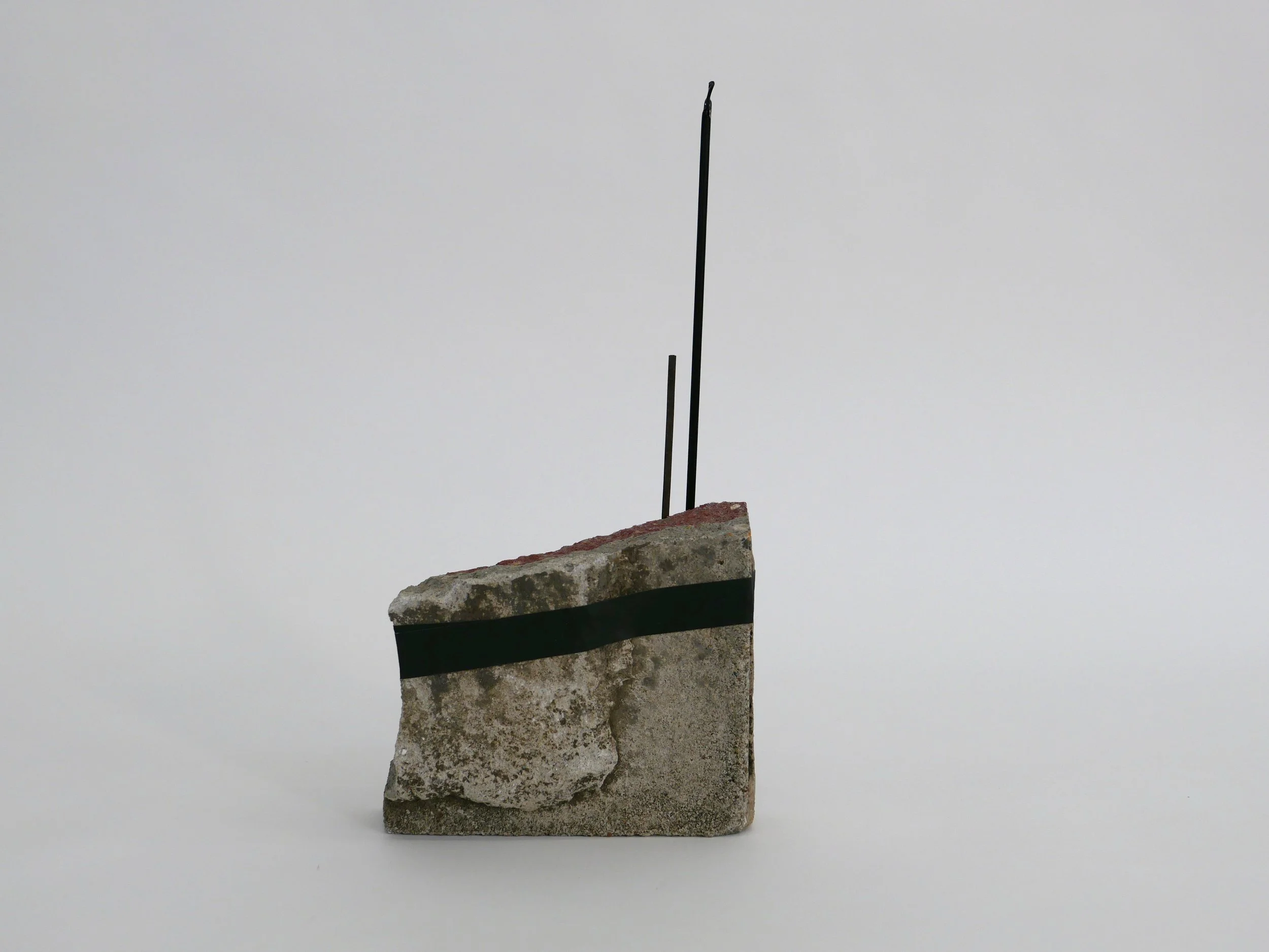 Proposal Nr.16, 2016, Stone, tape, wire 16x33x5,5 cm