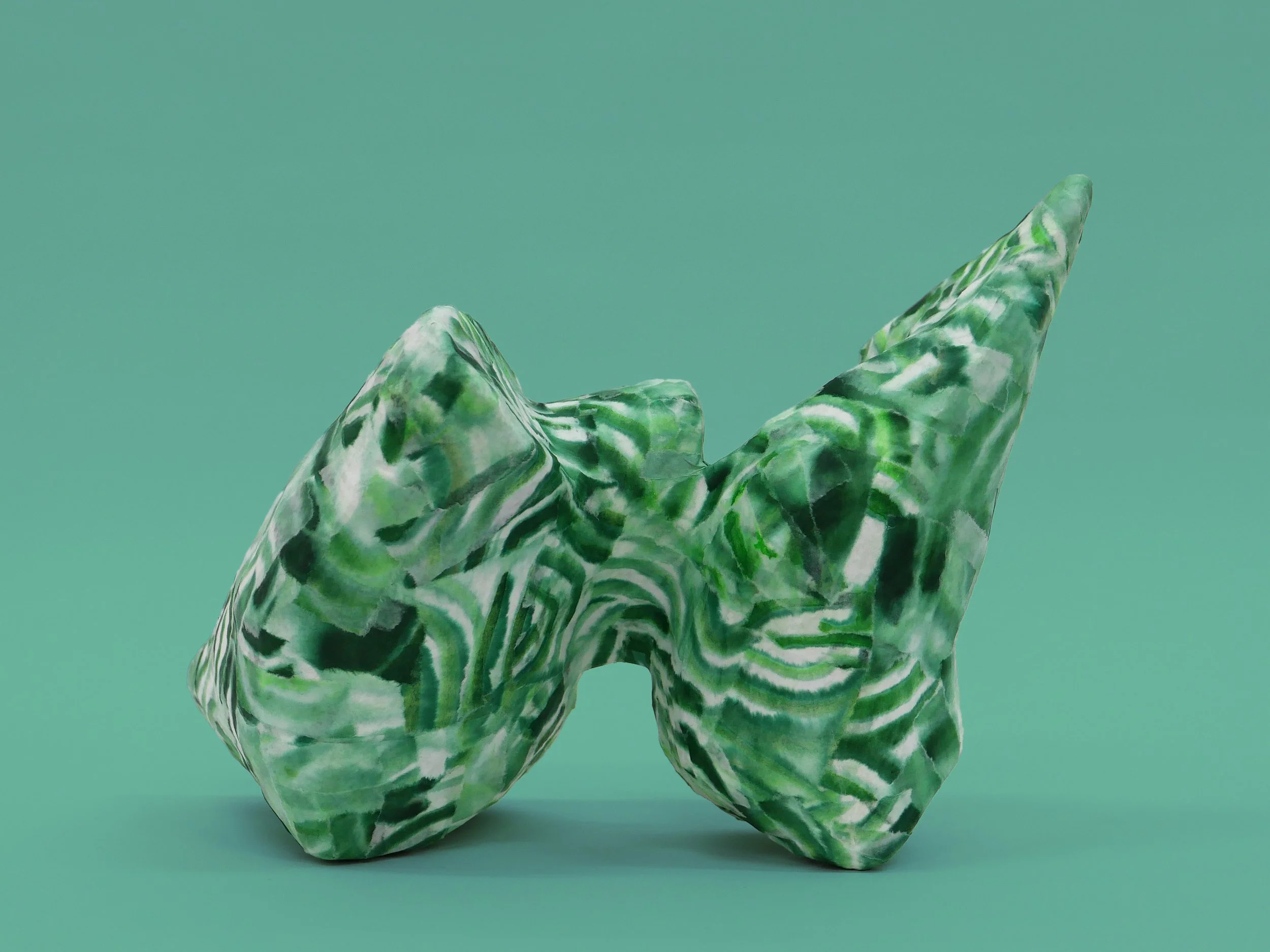 Unspecified Object 01, 2023 – papier mâché, acrylic paint