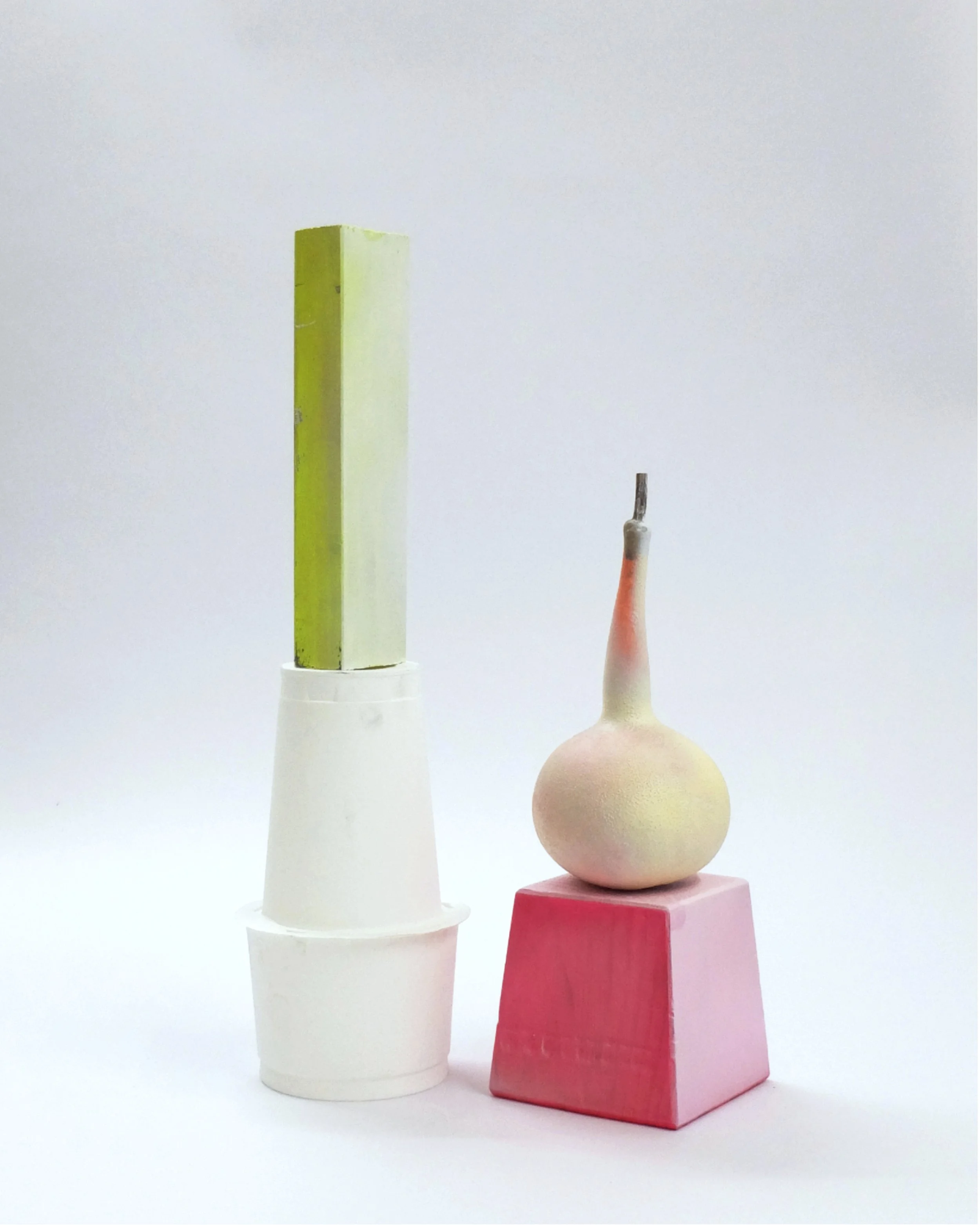 Proposal Nr. 18, 2016, Calabash, wood, plastic, acrylic paint, 30x30x23 cm