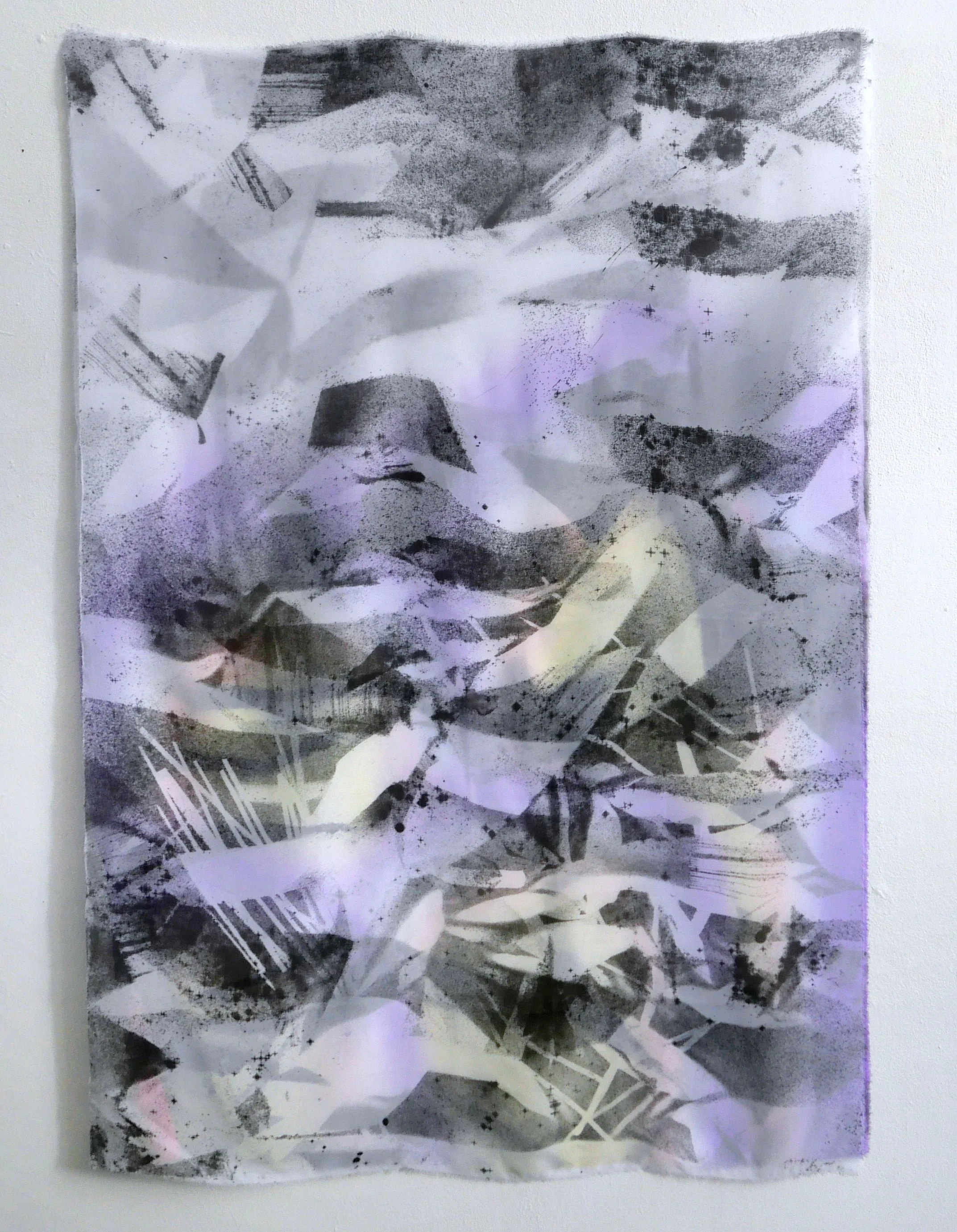 Christina Kral, The Way Things Work, 2026, Acrylic on chiffon, 100 x 140 cm