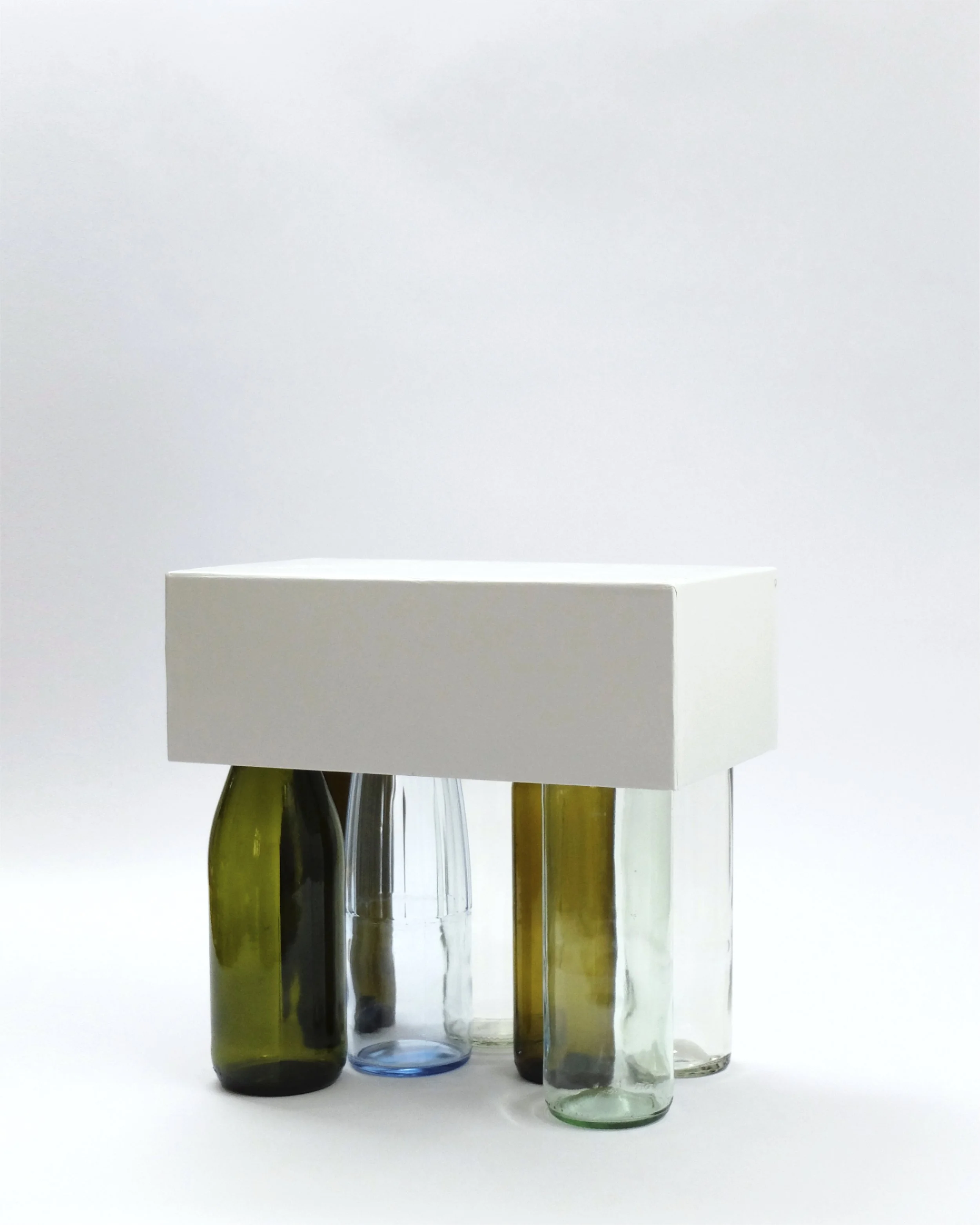 Proposal Nr. 03, 2016, Glass bottles, cardboard box, 31x31,5x19,5 cm
