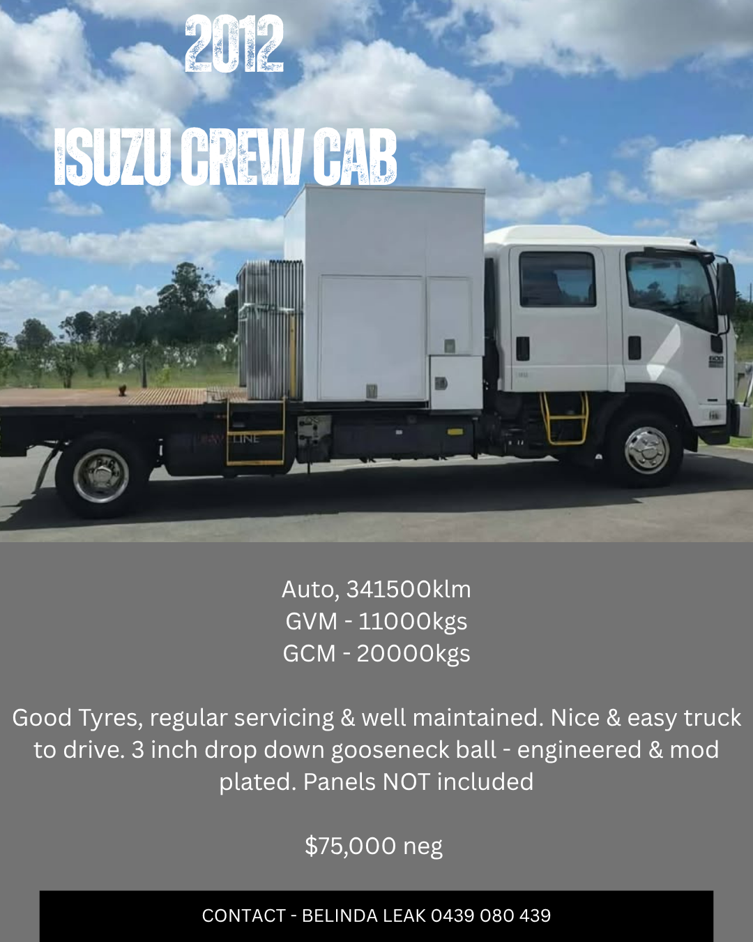 2012 Isuzu Crew Cab Truck 
