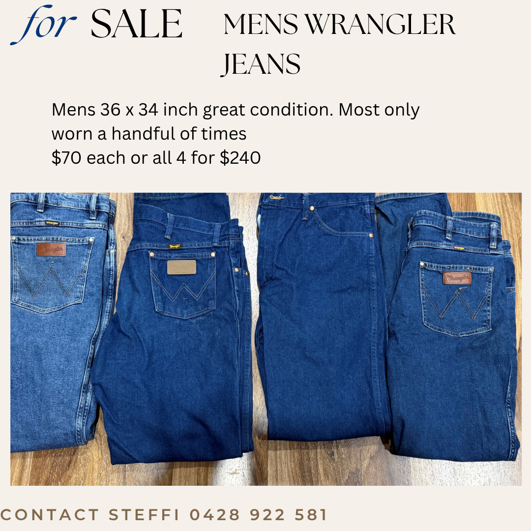 Mens Wrangler Jeans ~ 36 x 34 inch 