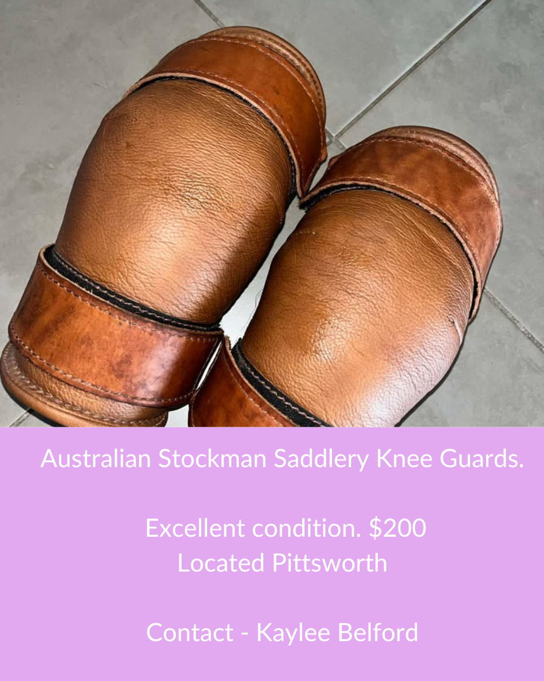 Australian Stockman Saddlery Knee Guards 